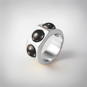 Bernadotte Jewellery Candy gyűrű Midnight ezüst