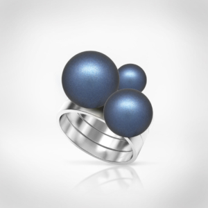 Bernadotte Jewellery Universe Irid Dark Blue gyűrű ezüst