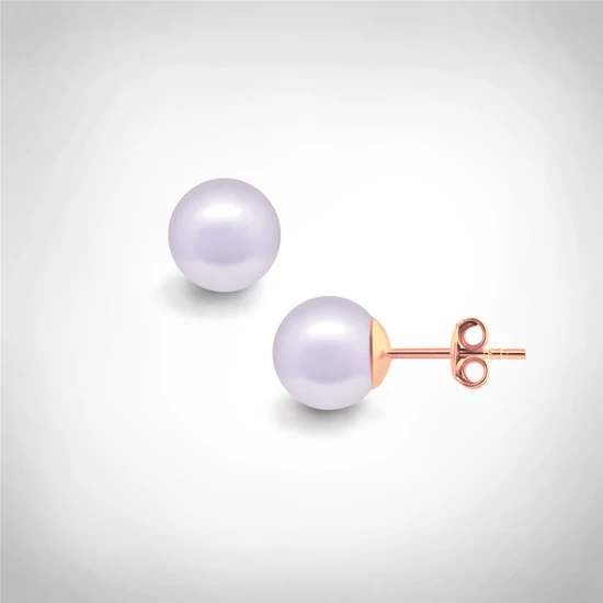Bernadotte Jewellery Glamour Fülbevaló Levandel rose gold