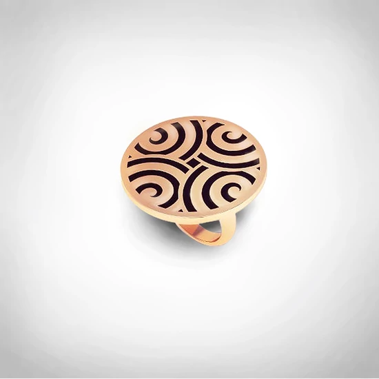 Art Deco gyűrű rosegold Bernadotte Jewellery 