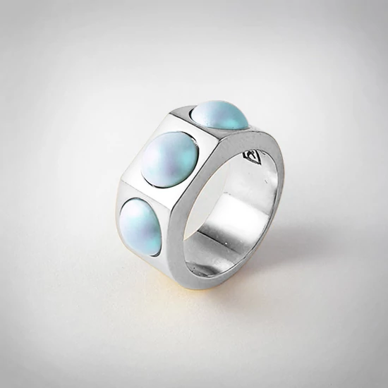 Bernadotte Jewellery Candy gyűrű Azúr ezüst