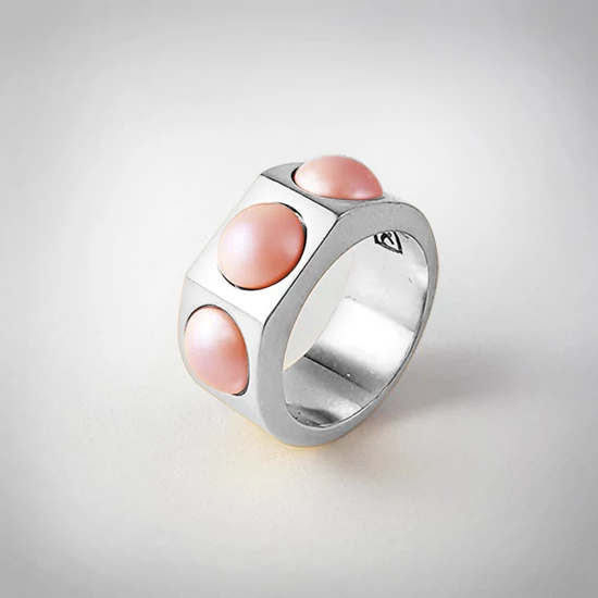 Bernadotte Jewellery Candy gyűrű Korall ezüst