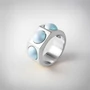 Kép 1/5 - Bernadotte Jewellery Candy gyűrű Azúr ezüst