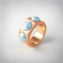 Kép 1/5 - Bernadotte Jewellery Candy gyűrű Azúr rose gold