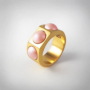 Kép 1/5 - Bernadotte Jewellery Candy gyűrű Korall arany