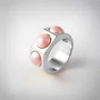 Kép 1/5 - Bernadotte Jewellery Candy gyűrű Korall ezüst