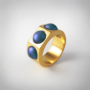Kép 1/5 - Bernadotte Jewellery Candy gyűrű Wave arany