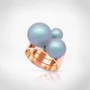 Kép 1/5 - Bernadotte Jewellery Universe Irid Light Blue gyűrű rosegold