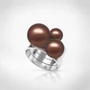 Kép 1/5 - Bernadotte Jewellery Universe Velvet Brown gyűrű ezüst