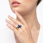 Kép 3/5 - Bernadotte Jewellery Universe Irid Dark Blue gyűrű arany