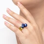 Kép 4/5 - Bernadotte Jewellery Universe Irid Dark Blue gyűrű arany