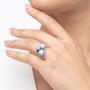Kép 4/5 - Bernadotte Jewellery Universe Irid Light Blue gyűrű arany