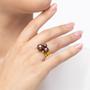 Kép 4/5 - Bernadotte Jewellery Universe Velvet Brown gyűrű arany