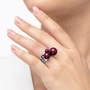 Kép 4/5 - Bernadotte Jewellery Universe Burgundy gyűrű ezüst
