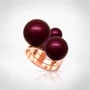 Kép 1/4 - Bernadotte Jewellery Universe Burgundy gyűrű rosegold