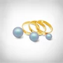 Kép 2/5 - Bernadotte Jewellery Universe Irid Light Blue gyűrű arany