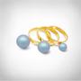 Kép 2/5 - Bernadotte Jewellery Universe Irid Light Blue gyűrű arany