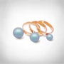 Kép 2/5 - Bernadotte Jewellery Universe Irid Light Blue gyűrű rosegold
