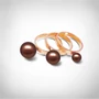 Kép 2/5 - Bernadotte Jewellery Universe Velvet Brown gyűrű rosegold